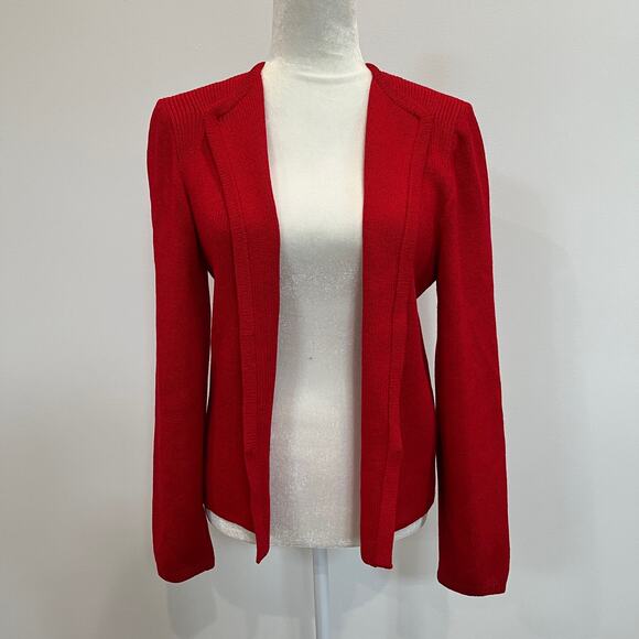 St. John for I.Magnin Vintage Red Knit Cardigan Sweater Small/Medium 4/6 - Picture 1 of 5